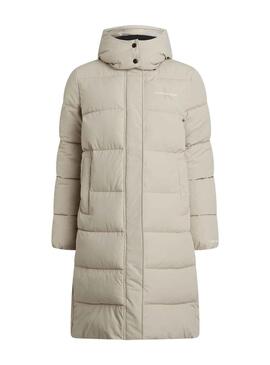 Jacke Calvin Klein Feders Kapuze Beige Damen
