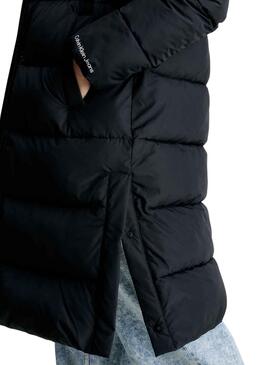 Jacke Calvin Klein Feders Kapuze Schwarz Damen