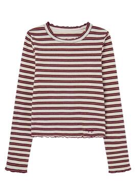 T-Shirt Pepe Jeans Siolette Streifen für Mädchen