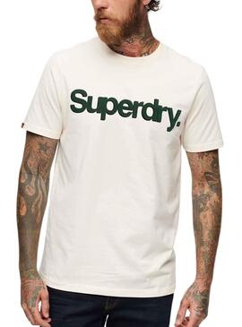 T-Shirt Superdry Core Logo Classic Weiss Herren