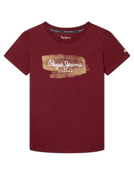 T-Shirt Pepe Jeans Seth Bordeaux für Junge