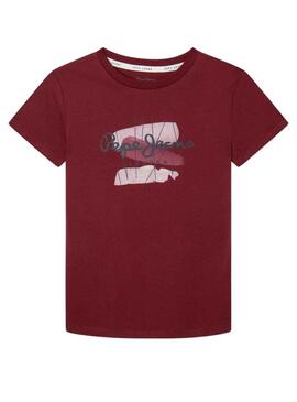 T-Shirt Pepe Jeans Niall Bordeaux für Junge