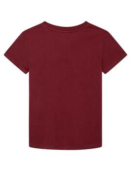 T-Shirt Pepe Jeans Niall Bordeaux für Junge