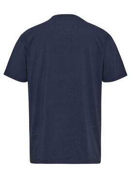 T-Shirt Tommy Jeans Linear Marineblau für Herren