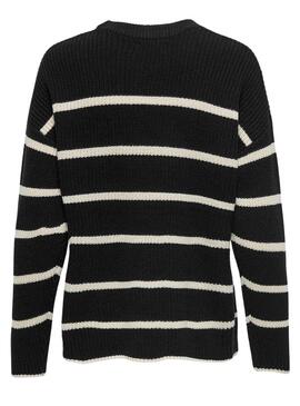 Pullover Only Pernille Schwarz Streifen Schwarz für Damen