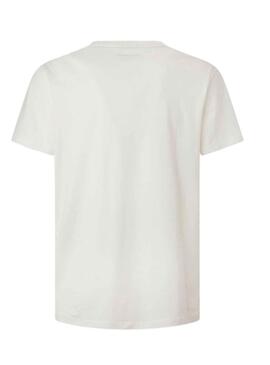 T-Shirt Pepe Jeans Wyatt Weiss für Herren
