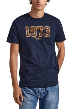 T-Shirt Pepe Jeans Wyatt Blau Marineblau für Herren