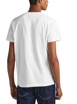 T-Shirt Pepe Jeans Woody Weiss für Herren