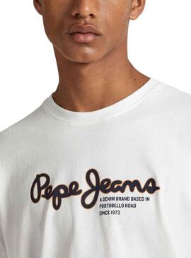 T-Shirt Pepe Jeans Wido Weiss für Herren