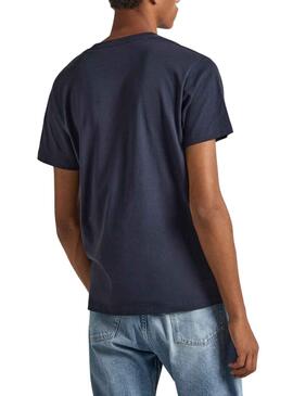 T-Shirt Pepe Jeans Wido Marineblau für Herren