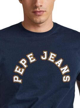 T-Shirt Pepe Jeans Westend Blau Marineblau Herren