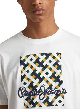 T-Shirt Pepe Jeans Warren Weiss für Herren
