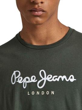 T-Shirt Pepe Jeans Eggo Long Grün für Herren