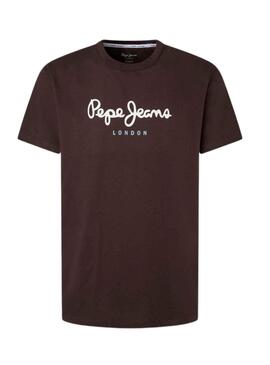 T-Shirt Pepe Jeans Eggo Braun für Herren