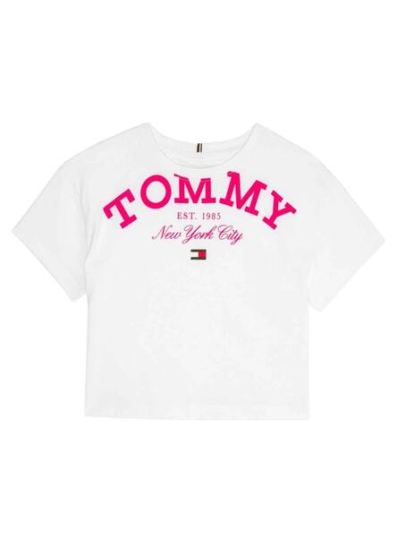 Weiss Tee Logo Junge Tommy Hilfiger für T-Shirt