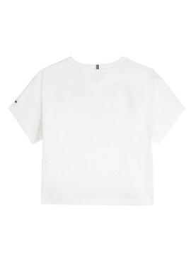 T-Shirt Tommy Hilfiger Logo Tee Weiss für Junge