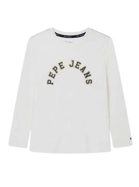 T-Shirt Pepe Jeans Pierce Weiss für Junge
