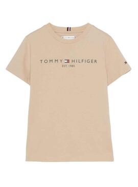 T-Shirt Tommy Hilfiger Essential Beige Junge Mädchen