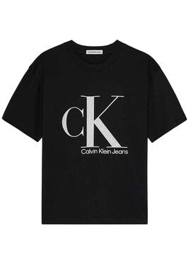 T-Shirt Calvin Klein Marble Schwarz für Junge