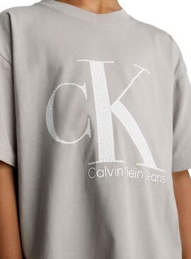 T-Shirt Calvin Klein Marble Beige für Junge