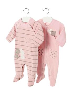 Set 2 Strampler Mayoral Tundosado Pink für Baby