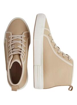 Sneakers Tommy Hilfiger TH Leder Beige Damen
