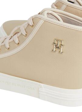 Sneakers Tommy Hilfiger TH Leder Beige Damen