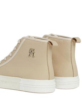 Sneakers Tommy Hilfiger TH Leder Beige Damen