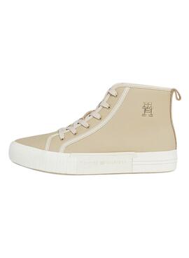 Sneakers Tommy Hilfiger TH Leder Beige Damen