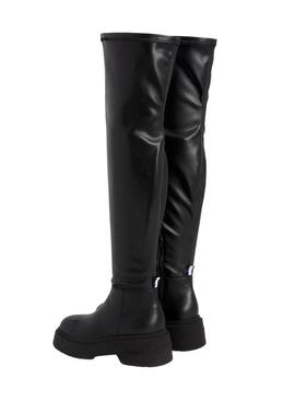 Stiefelettes Tommy Jeans Over The Knie Schwarz Damen