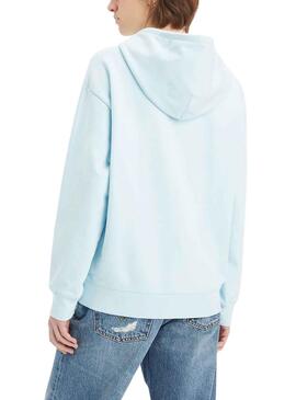 Sweatshirt Levis Standard Hoodie Blau für Damen