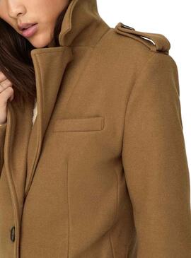 Mantel Only Emma Fitted Long Braun für Damen