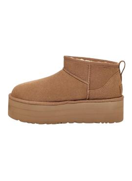 Stiefelettes UGG Classic Ultra Mini Platform Braun Damen