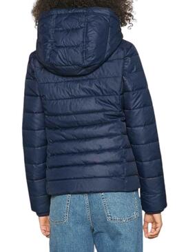 Jacke Tommy Jeans Basic Hooded Marineblau Damen