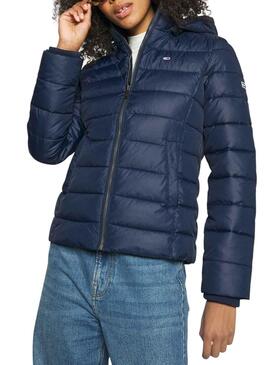 Jacke Tommy Jeans Basic Hooded Marineblau Damen