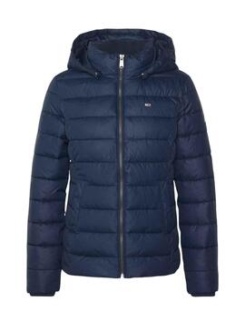 Jacke Tommy Jeans Basic Hooded Marineblau Damen