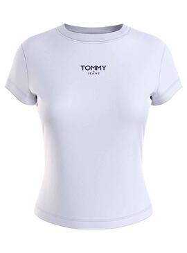 T-Shirt Tommy Jeans Essential Logo Weiss Damen