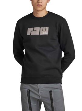 Sweatshirt G-Star Raw Filz Schwarz für Herren