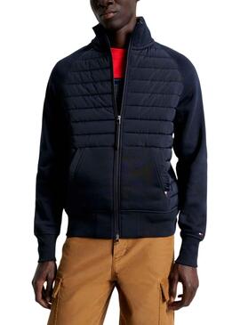 Sweatshirt Tommy Hilfiger Mix Media Marineblau Herren