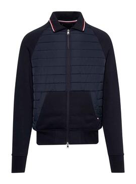 Sweatshirt Tommy Hilfiger Mix Media Marineblau Herren