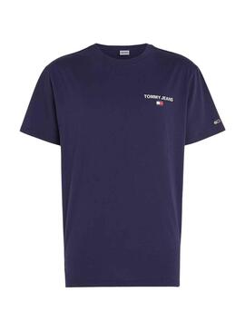 T-Shirt Tommy Jeans Linear Back Marineblau Herren