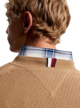 Pullover Tommy Hilfiger Rechteckig Beige Herren