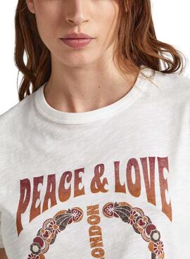 T-Shirt Pepe Jeans Cala Weiss für Damen