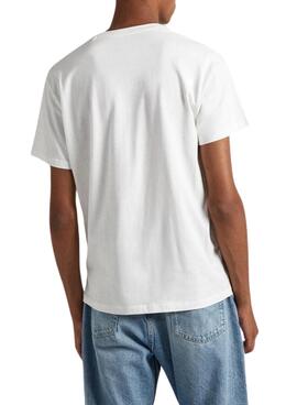 T-Shirt Pepe Jeans Kenelm Weiss für Herren