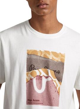 T-Shirt Pepe Jeans Kenelm Weiss für Herren