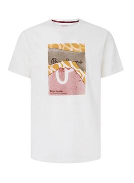 T-Shirt Pepe Jeans Kenelm Weiss für Herren