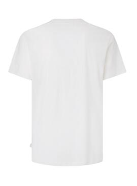 T-Shirt Pepe Jeans Kenelm Weiss für Herren