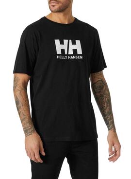 T-Shirt Helly Hansen Logo Schwarz für Herren