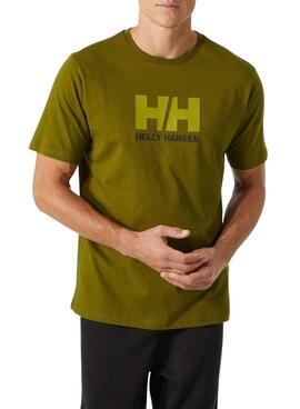 T-Shirt Helly Hansen Logo Grün für Herren