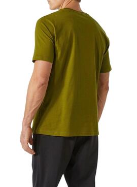 T-Shirt Helly Hansen Logo Grün für Herren